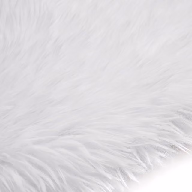 Sienna Home Plain Luxury Faux Mongolian Fur Cushion Covers, White, W/D/H: 45.72 x 45.72 x 45.72 cm, Pack of 4