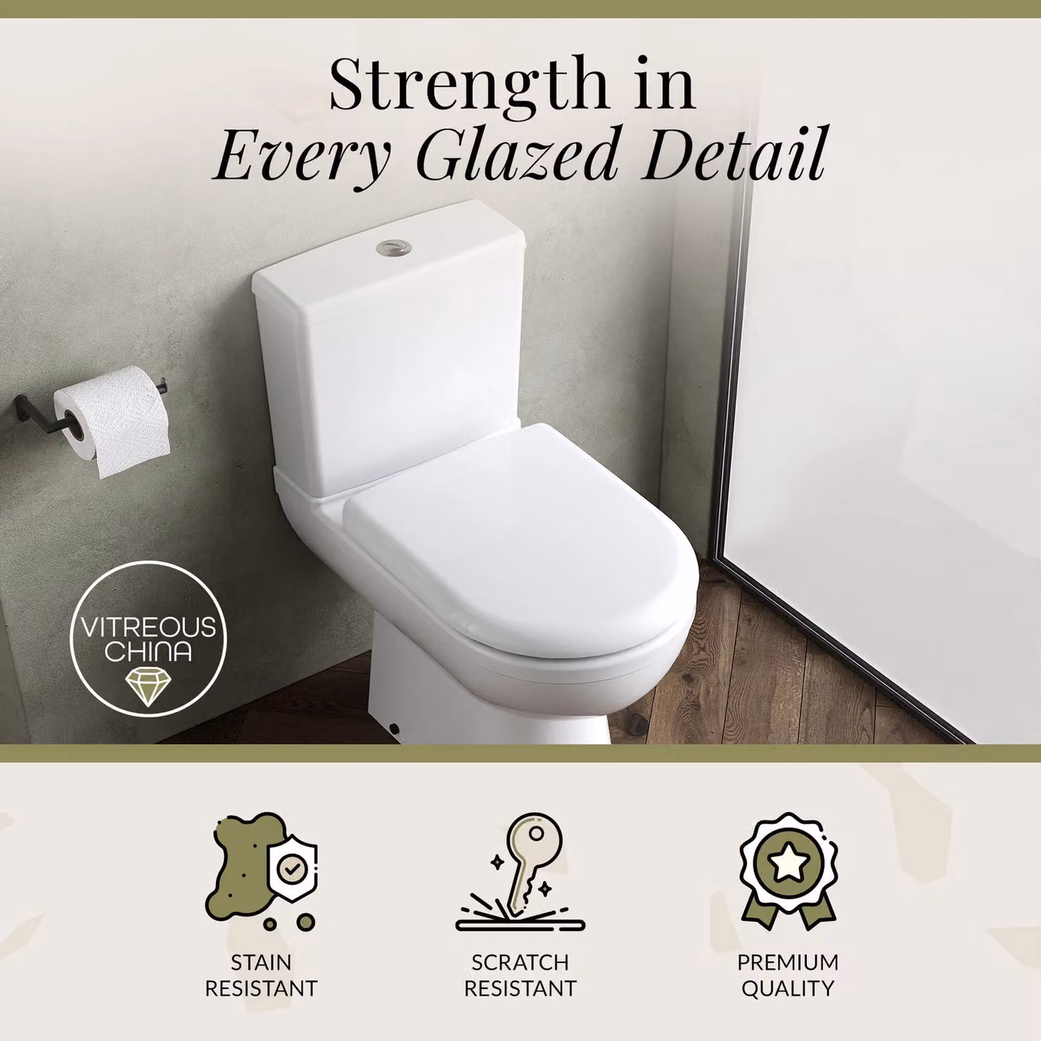 Balterley White Ceramic Comfort Height Pan and Cistern W/D/H: 85.0 x 35.0 x 64.0 cm – 2