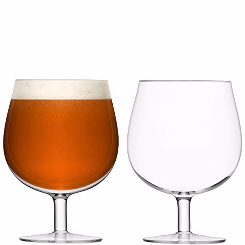 LSA International Bar Craft Beer Glass, Set of 2, Transparent, 550ml – 1