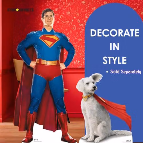 Star Cutouts Superman Movie Hero Pose David Corenswet Lifesize Cardboard Cutout, Multicolour, Height: 193 cm – 5