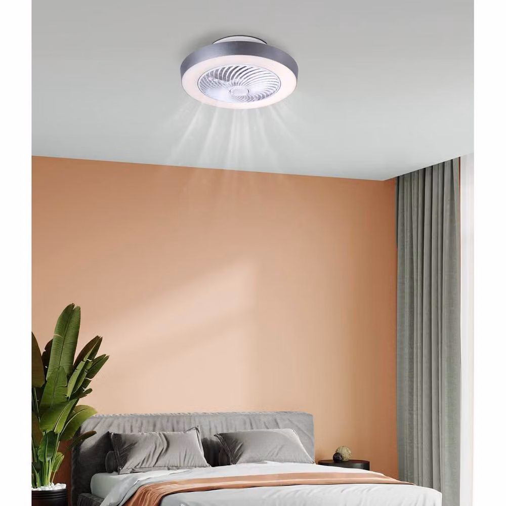 Netlighting Gharra Modern White LED Ceiling Fan with Dimmable Remote Control – 2