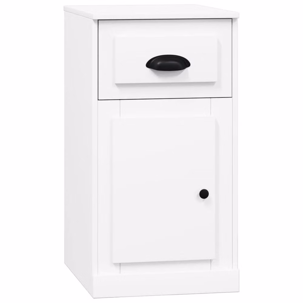 Berkfield Home Side Cabinet with Drawer in White, W/D/H: 40 x 50 x 75 cm – 2
