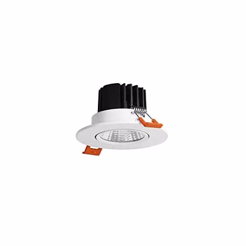 Netlighting White Recessed LED Downlight, 6.1W, 3000K, 518lm, IP23, Base Ø95mm