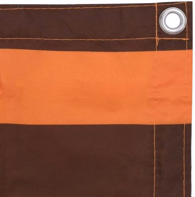 Berkfield Home Modern Balcony Screen in Orange and Brown Oxford Fabric, W: 75 cm, H: 600 cm