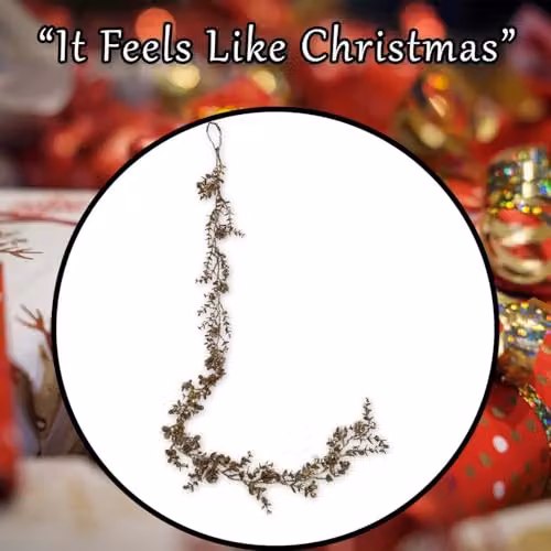 VFM e-Store Christmas Leaves and Pinecones Garland Decoration in Beige, W/D/H: 140 x 10 x 10 cm – 5