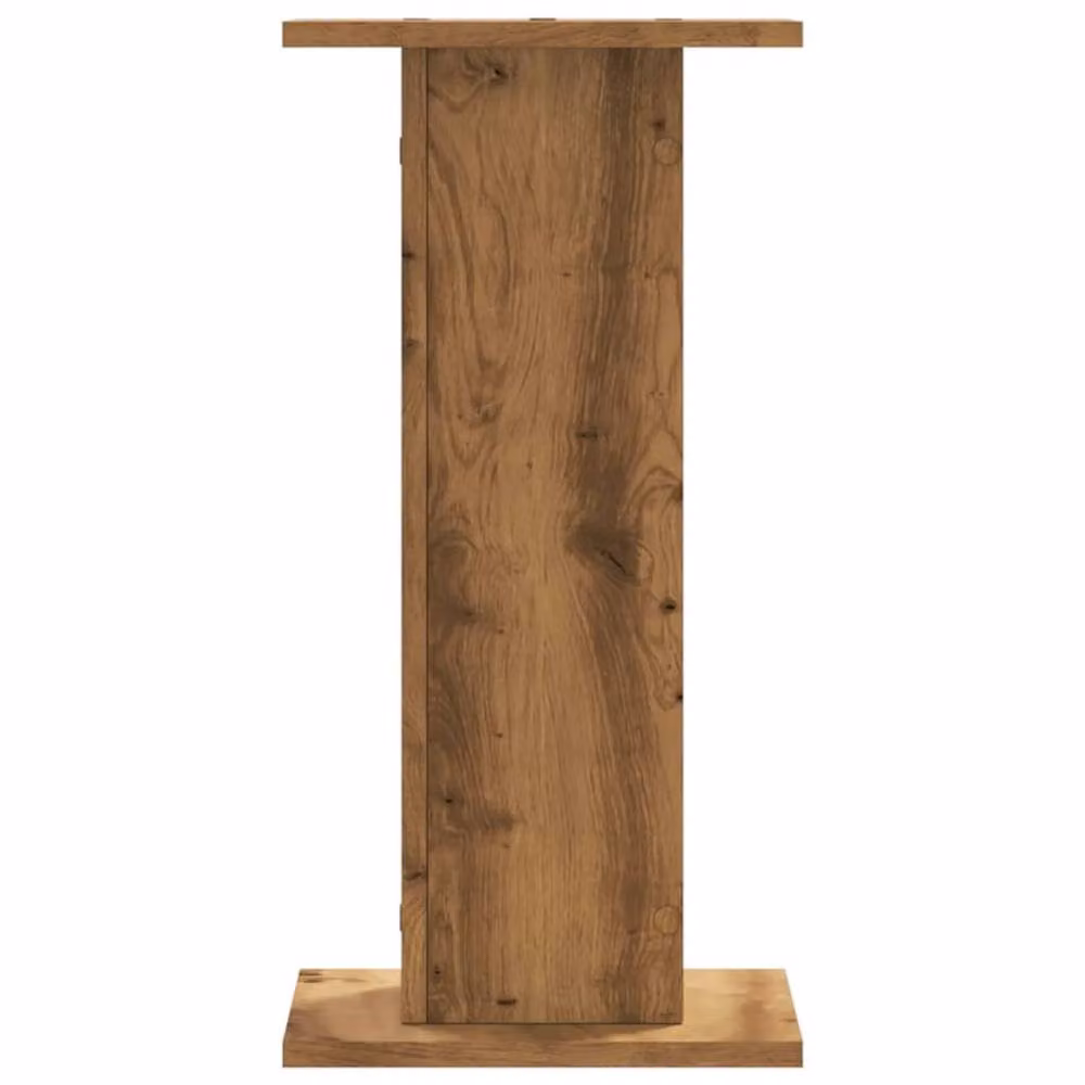 Berkfield Home Set of 2 Artisan Oak Plant Stands in Brown, W/D/H: 30 x 30 x 60 cm – 4