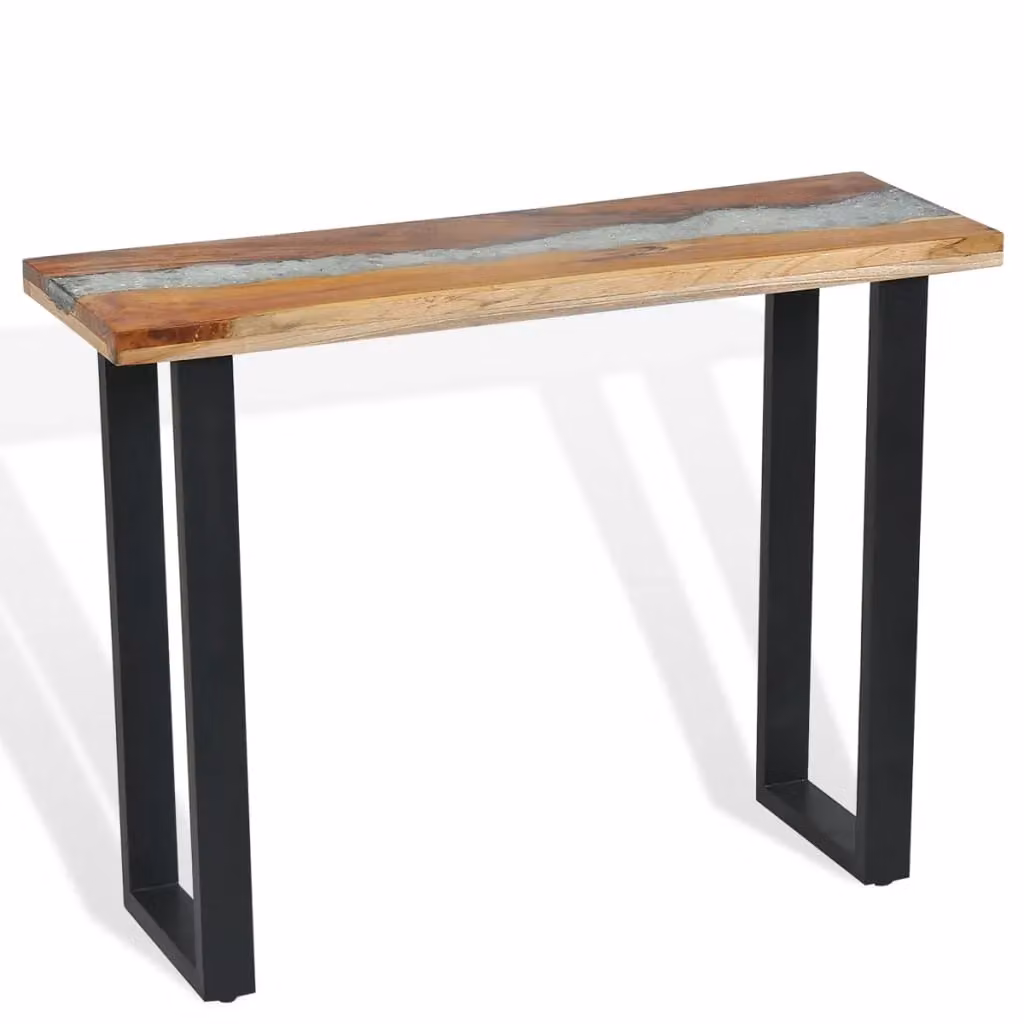 Berkfield Home Teak Console Table in Brown, W/D/H: 100 x 35 x 75 cm – 2