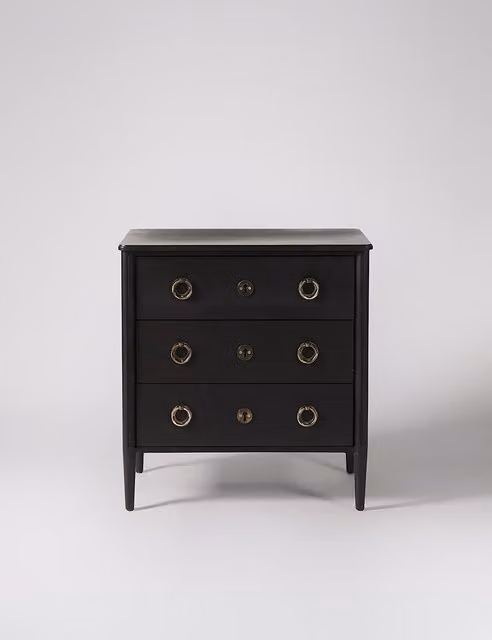 Swoon Reyna 3 Drawer Mango Wood Chest in Black