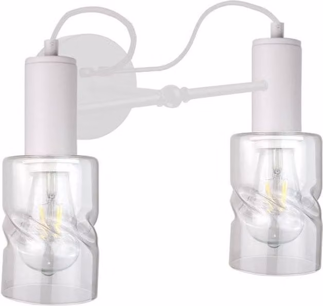 Netlighting Inger White Glass Wall Lamp, Diameter: 25 cm, 2x E27