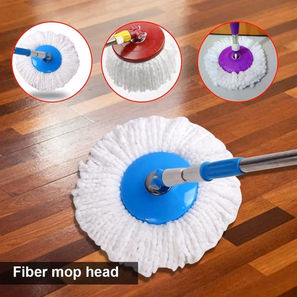 FLAVORA 8 Pack Replacement Round Mop Heads in White – 5