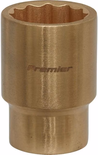 Loops 22mm Non-Sparking WallDrive Socket 1/2 inch Square Drive in Gold Beryllium Copper
