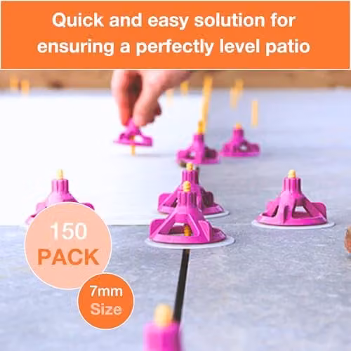 Azpects EASYTileAlign Tile Leveling Spacer Posts, 7mm (1/4"), Orange, Pack of 150 – 3