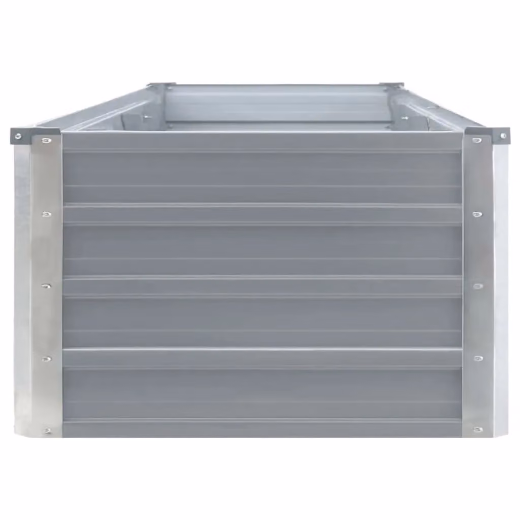 Berkfield Home Garden Galvanised Steel Raised Bed in Grey, W: 320 cm, D: 40 cm, H: 45 cm – 2