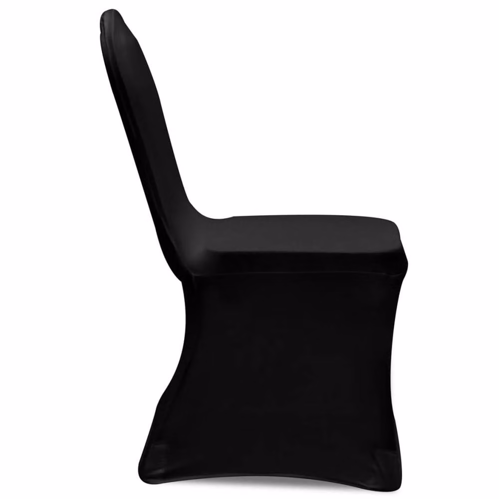Berkfield Home Black Stretch Elastic Dining Chair Covers, 18 Piece Set – 4