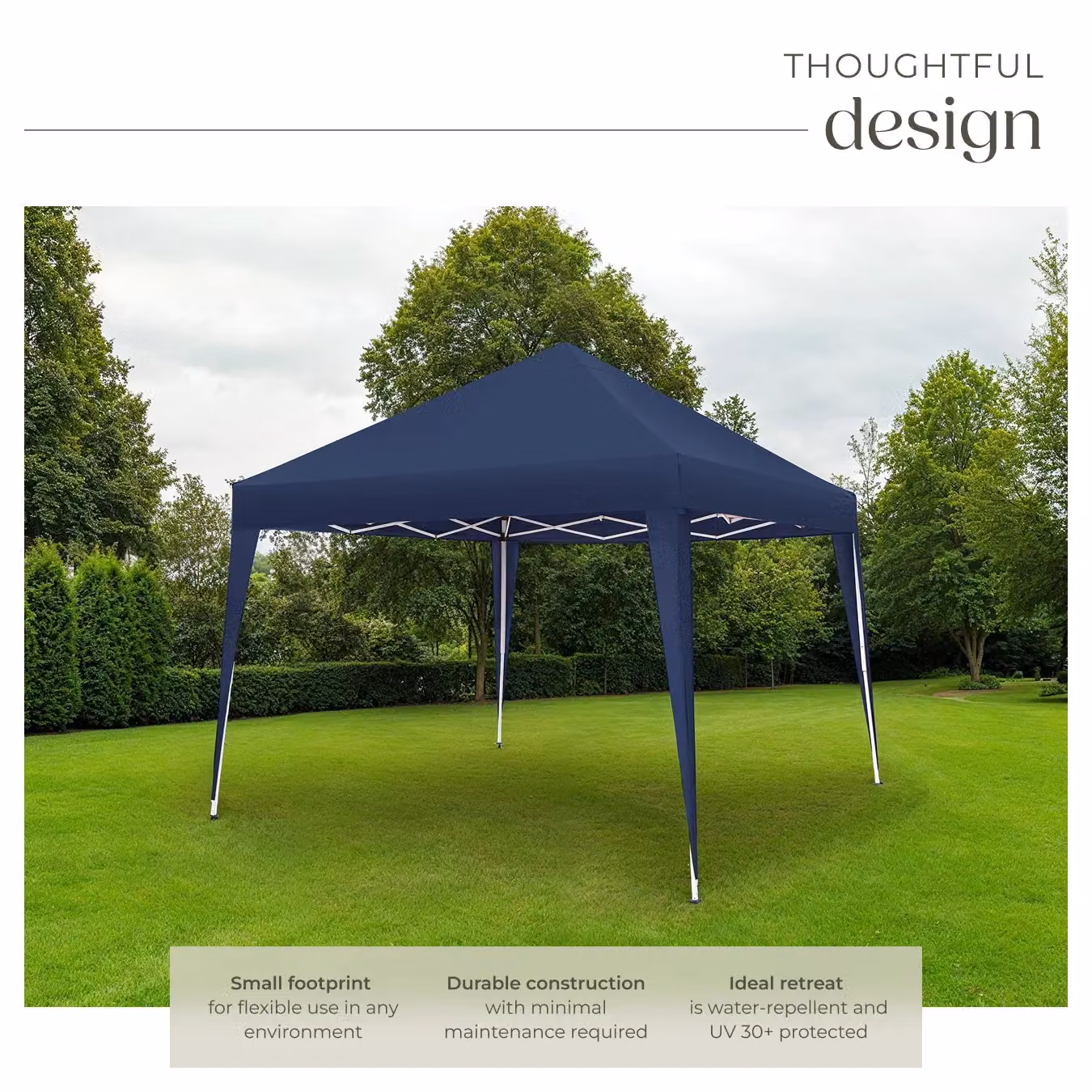 tectake Gazebo Linosa Blue, W/D: 300 x 300 cm – 3