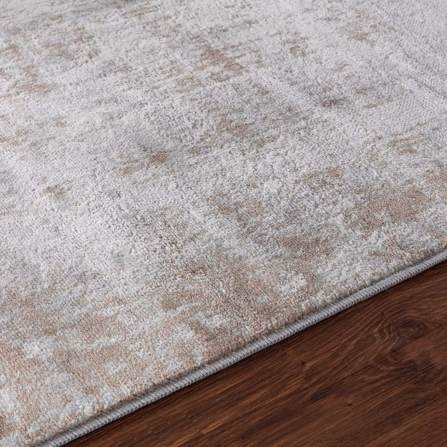 Livabliss Floransa Abstract Modern Marble Living and Dining Room Rug in Grey and Beige, W: 120 cm, L: 170 cm – 2