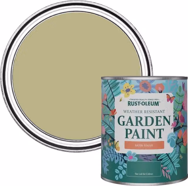 Rust-Oleum Water-Based Garden Paint in Satin Finish, Green, 0.75 l