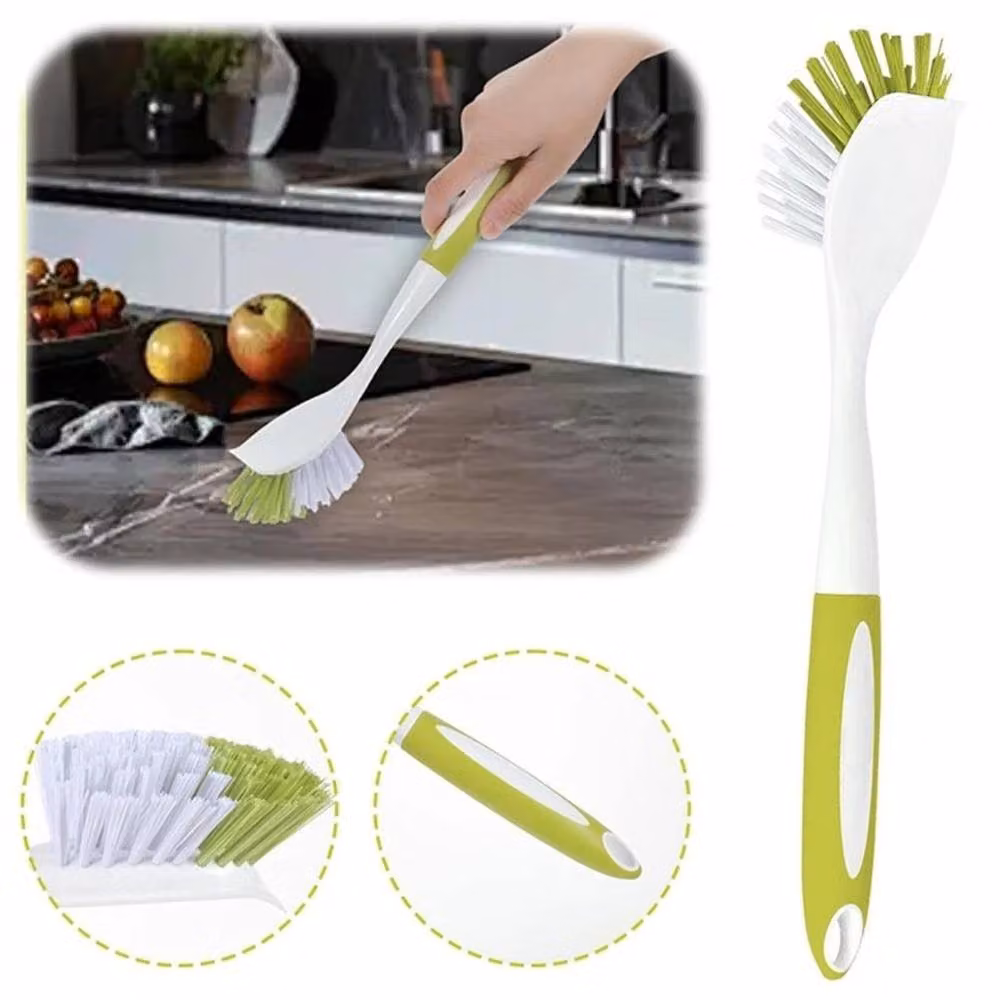 VOGREX 3 Pack Green Kitchen Cleaning Brushes with Scraper – 2