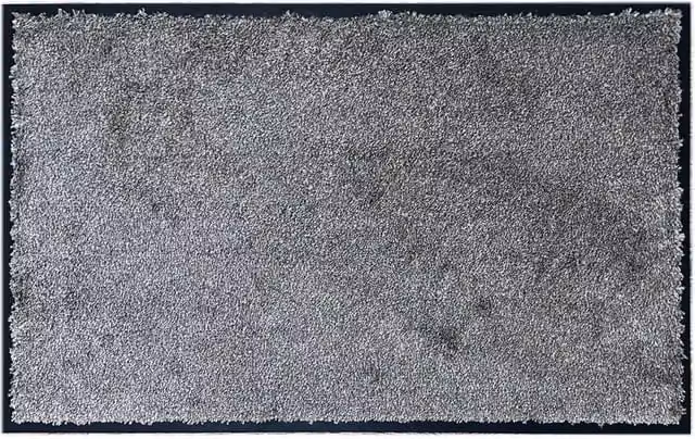 The Rug Shop UK Grey Modern Plain WashaMat Rectangular Washable W/D: 90 x 60 cm