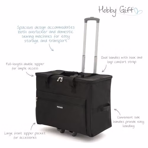 Hobby Gift Large Sewing Machine Trolley Bag, Black, W/D/H: 42.0 x 24.0 x 24.0 cm – 3