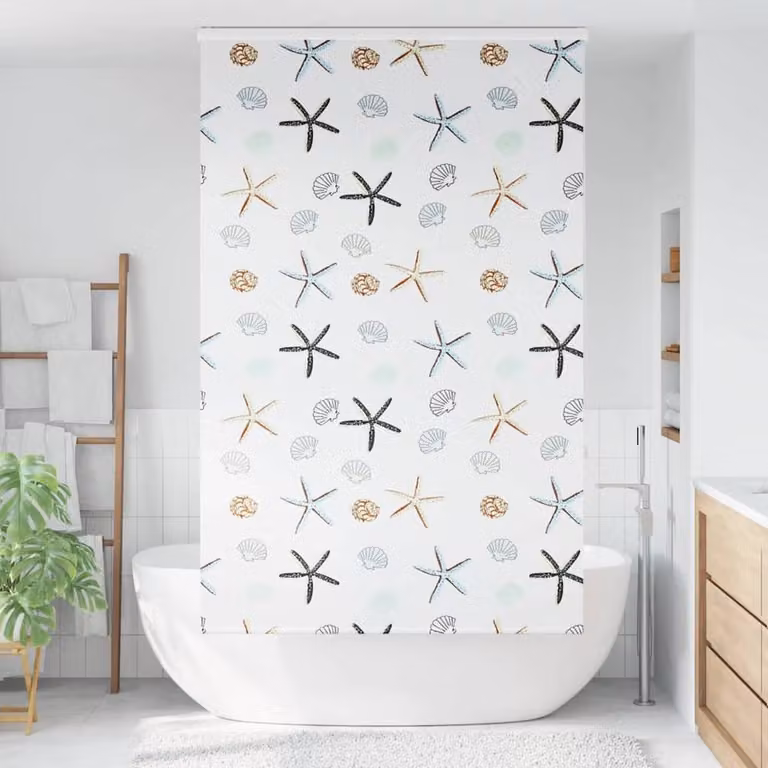 Berkfield Home Shower Roller Blind with Cassette, White, W: 140 cm, H: 240 cm