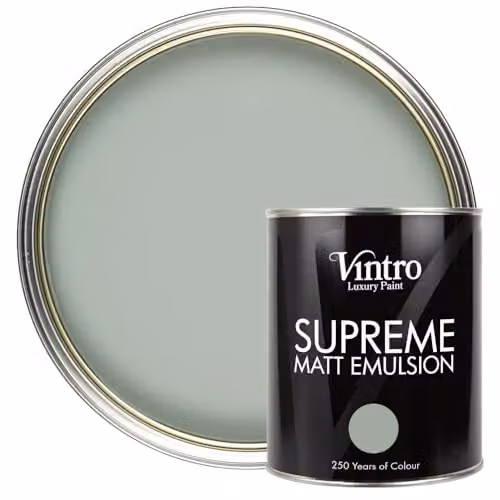 Vintro Luxury Matt Emulsion Multi Surface Paint in Duck Egg Green/Blue, 1L