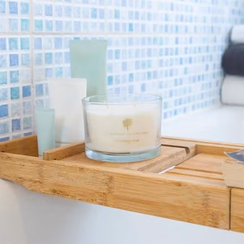 Nicola Spring Soy Wax Table Candle and Pillar Set in Transparent Glass – 2
