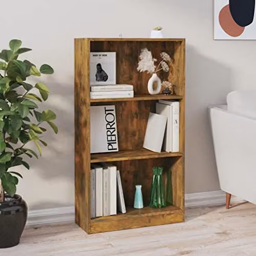 vidaXL Book Cabinet in Brown Engineered Wood, W/D/H: 60 x 24 x 109 cm – 2