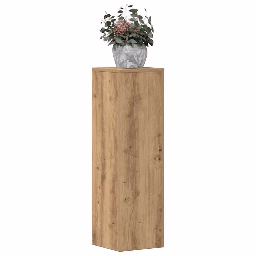 Berkfield Home Set of 2 Artisan Oak Plant Stands in Brown, W/D/H: 25 x 25 x 80 cm – 3