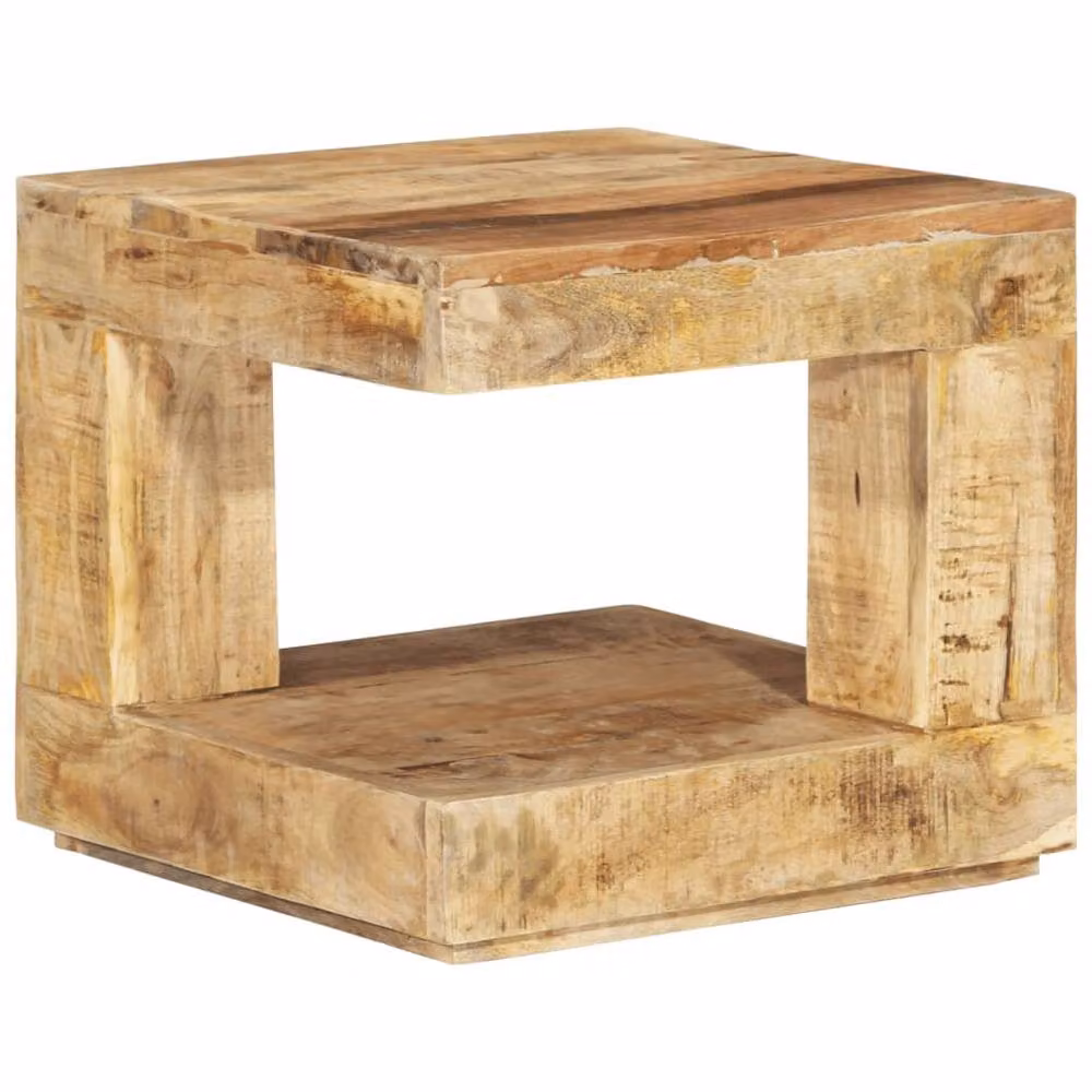 Berkfield Home Beautiful Coffee Table in Brown Mango Wood, W/D/H: 45 x 45 x 40 cm – 2