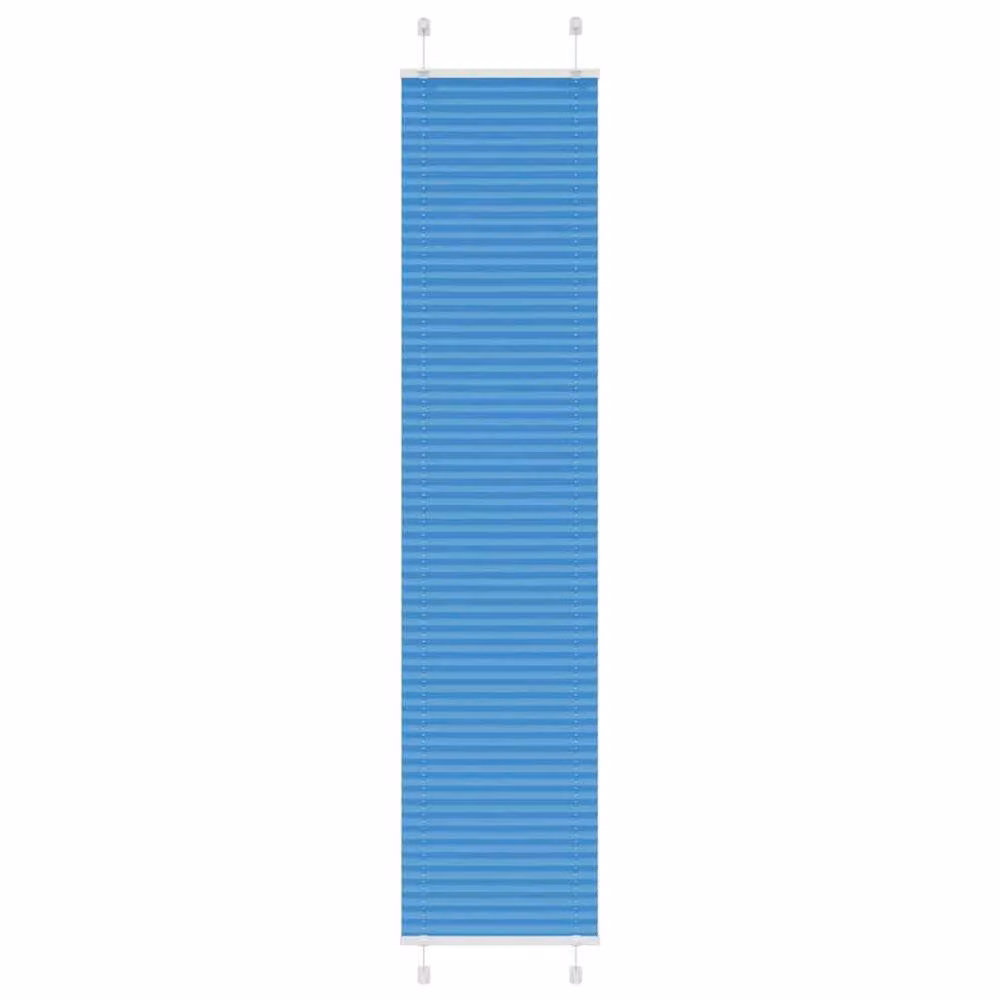 Berkfield Home Single Pleat Polyester Fabric Blind in Blue, W: 45 cm, H: 200 cm – 2