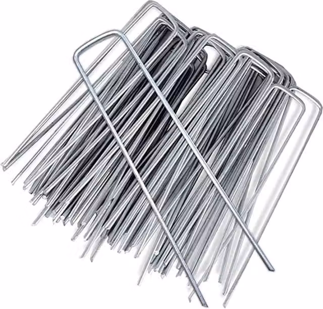 Nordara Silver Fabric Pegs Garden Turf Securing Membrane with Galvanised Steel Pegs, 100g – 1