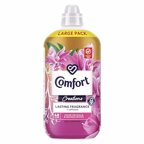 Comfort Honeysuckle & Sandalwood Fabric Conditioner with Stay Fresh Technology, 1.44 l