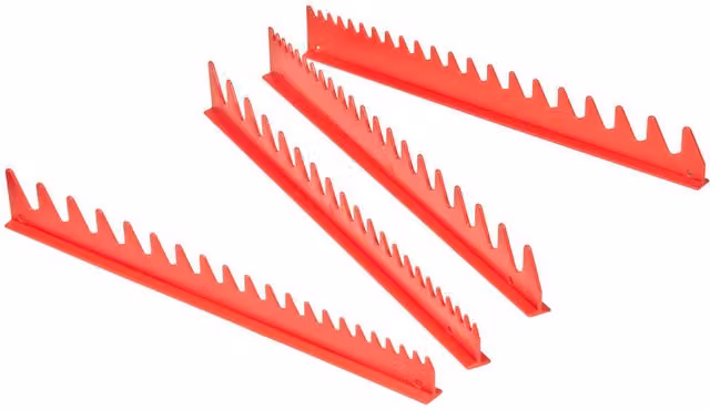 Ernst Red Magnetic 40-Tool Space Saver Spanner and Wrench Rail Organiser