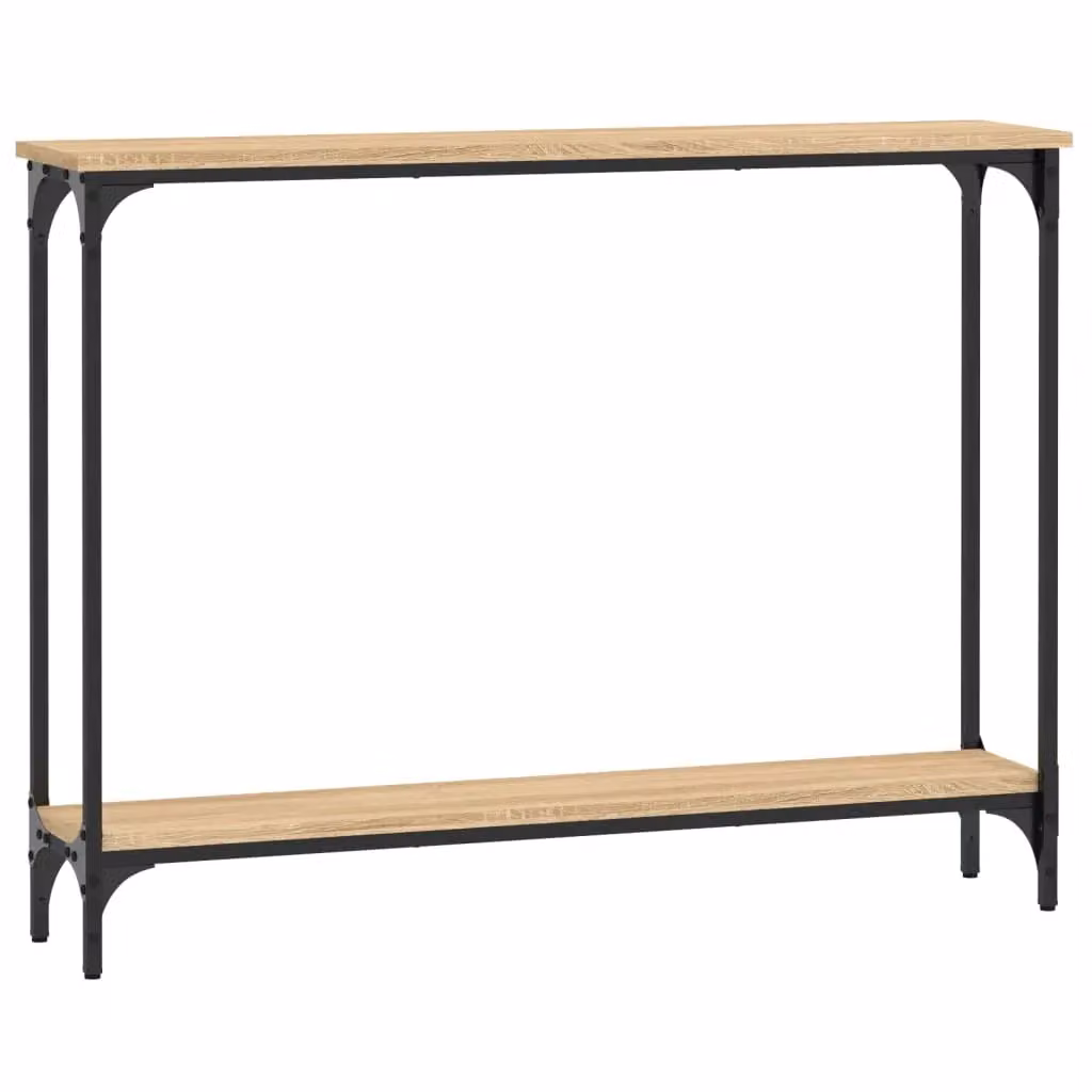 Berkfield Home Sonoma Oak Console Table in Brown, W/D/H: 100 x 22.5 x 75 cm – 2