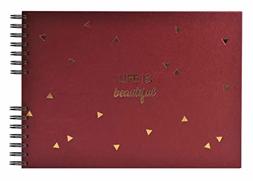 Exacompta LIFE Spiral Photo Album, Black, 50 Pages, Holds 150 Photos, W: 32 cm, H: 22 cm