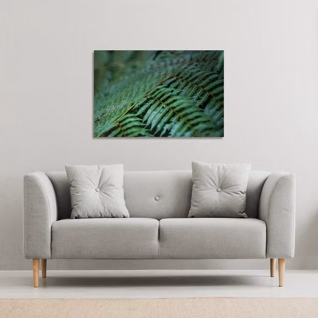 Benjamin Tate Design LTD Green Leaves Pattern Botanical Canvas Wall Print, W: 77 cm, H: 114 cm