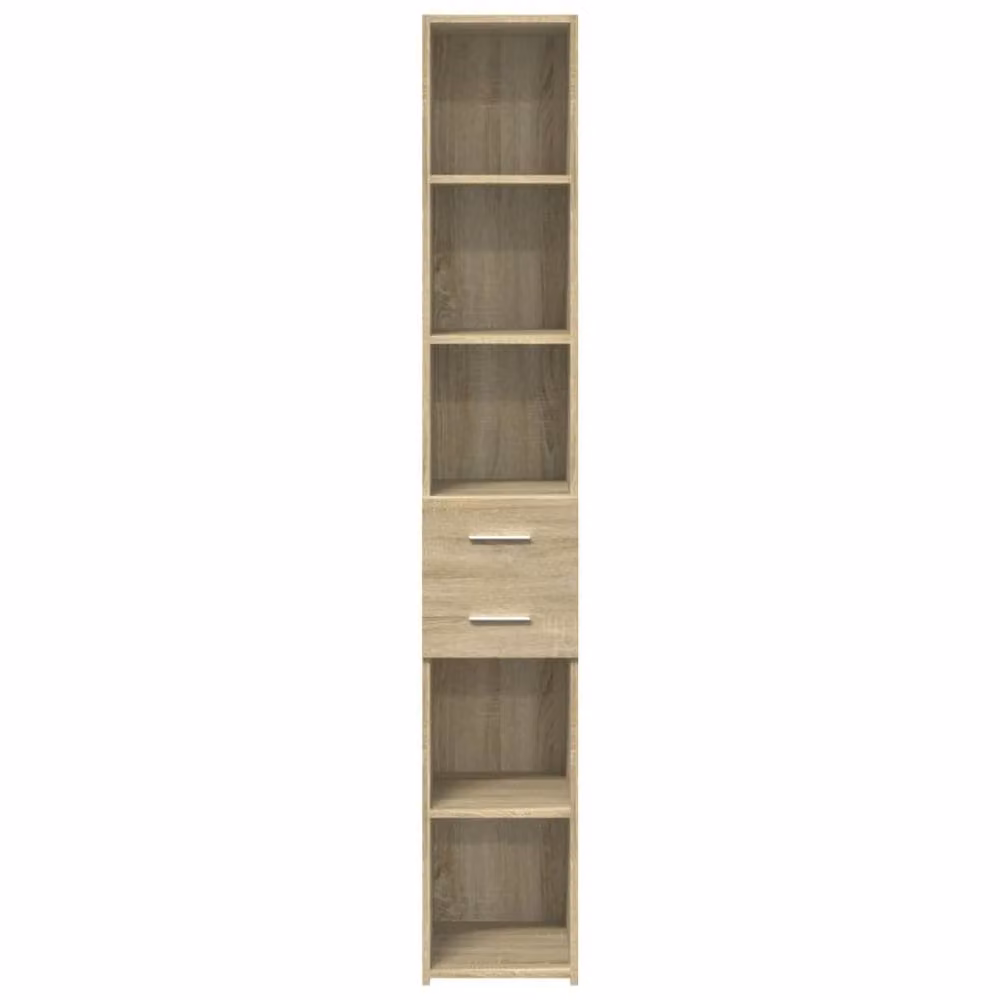 Berkfield Home Sonoma Oak Highboard in Tan, W/D/H: 30 x 42.5 x 185 cm – 2