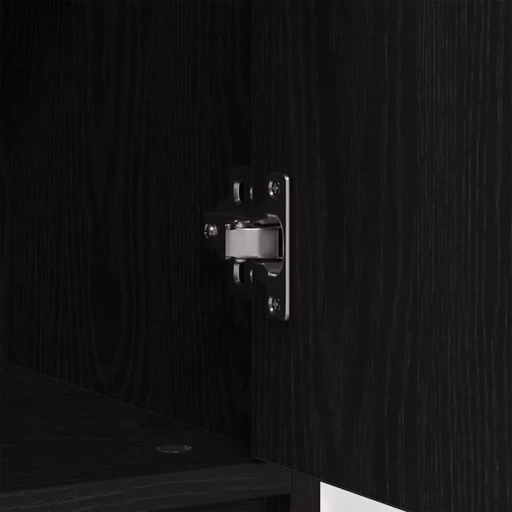 Berkfield Home Black Oak Sideboard with Drawer, W/D/H: 80 x 34 x 76 cm – 6