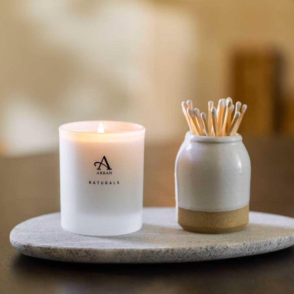 ARRAN Sense of Scotland Calm Lavender & Chamomile Soy Wax Candle in Soft White – 3