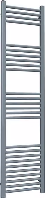 Lux Heat Coloured Steel Towel Radiator in Pebble Grey, H 160 cm x W 40 cm