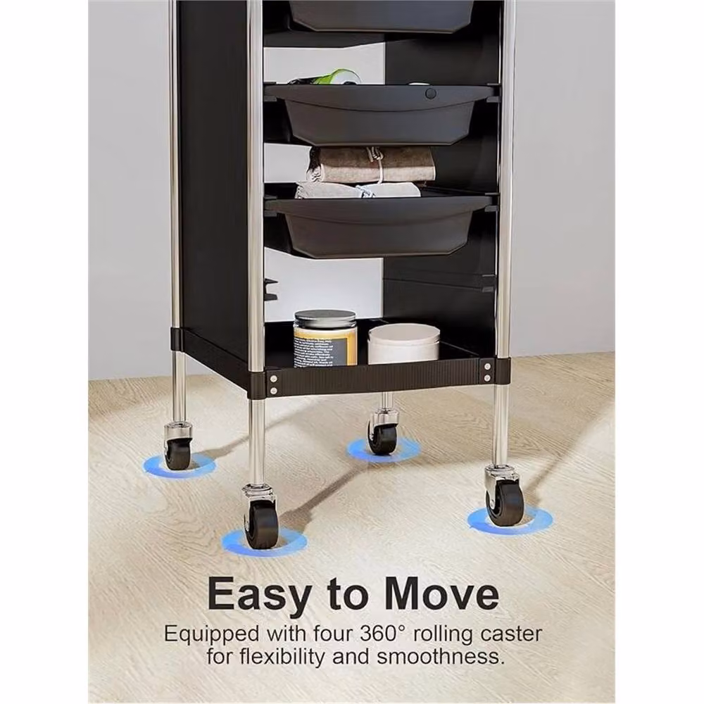 Nordara Salon Hairdresser Trolley Beauty Barber Storage Basket in Black – 4
