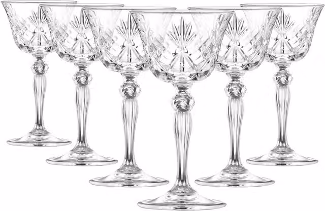 RCR Crystal Melodia Champagne Flutes, Pack of 6, 160ml, Transparent