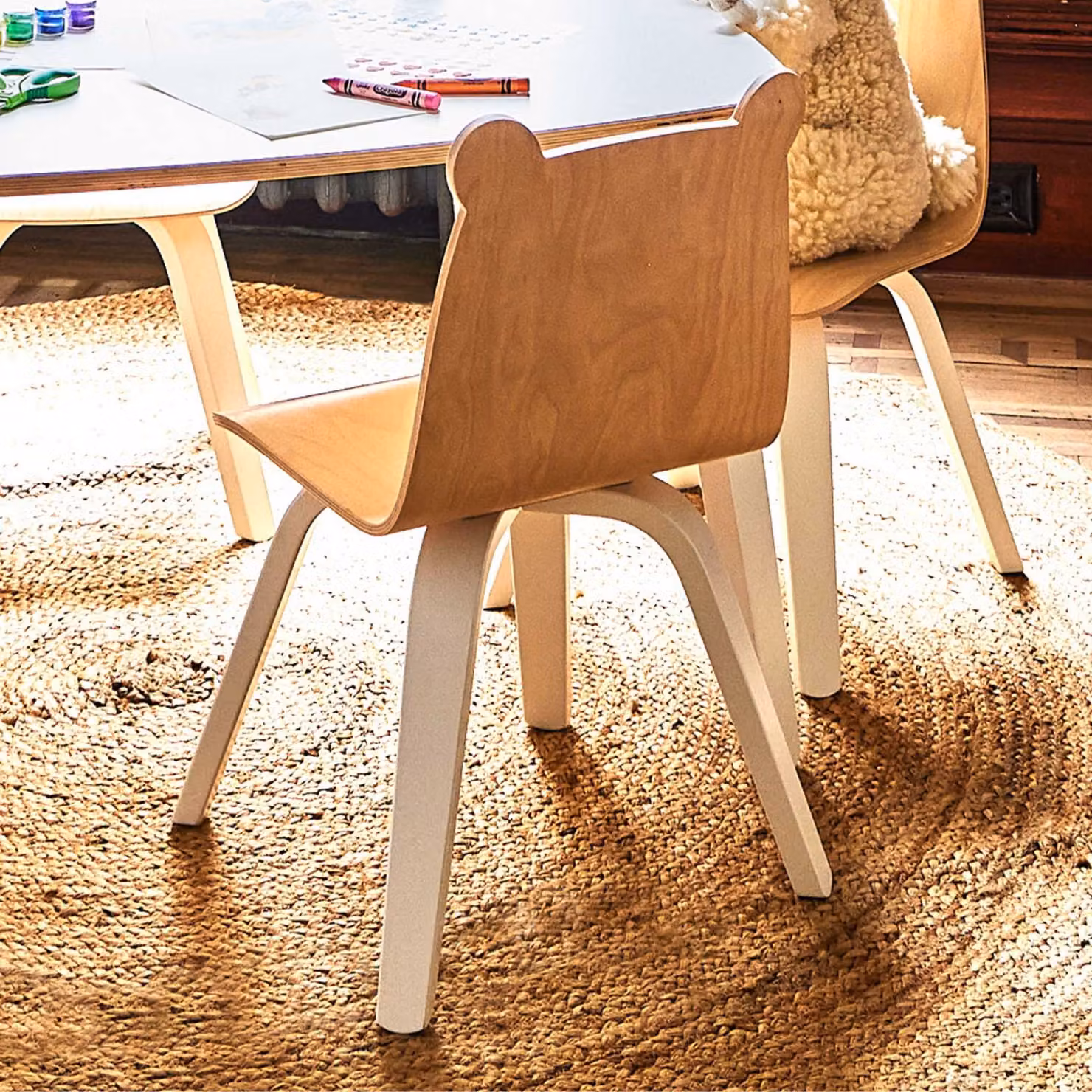 Oeuf NYC Bear Play Chair Set of 2 in Birch and White – 2