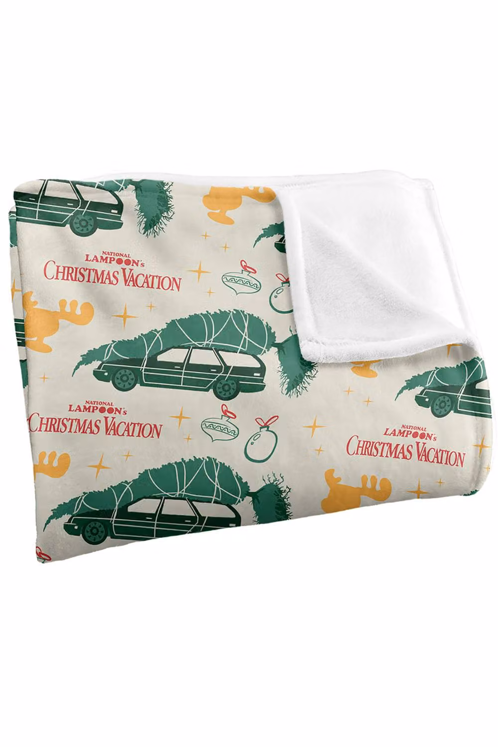 Warner Brothers Christmas Vacation Tree and Moose Pattern Soft Fleece Throw Blanket, Multicolour, W/D/H: 152 x 127 cm – 3