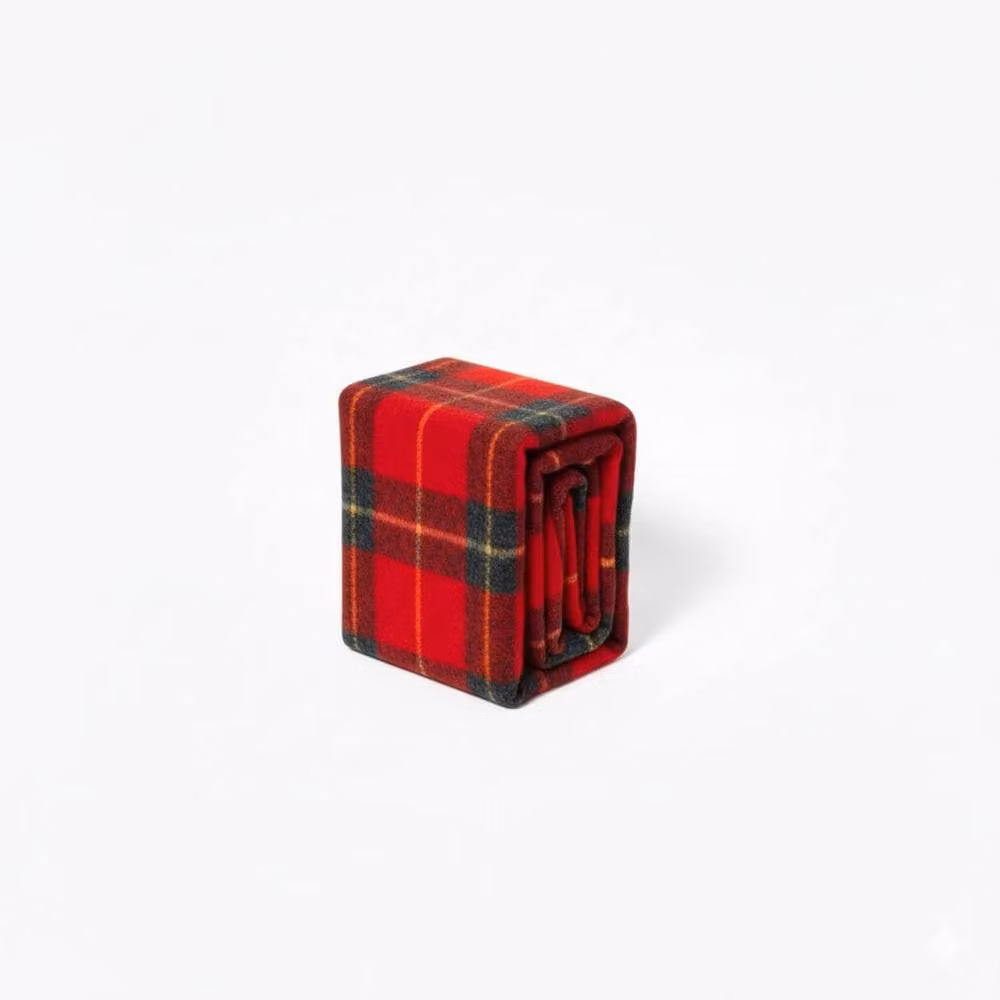 Snug City Red Tartan Check Christmas Throw Blanket, W: 150 cm, D: 200 cm – 2