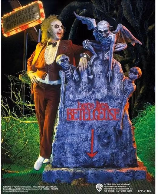 Beetlejuice Graveyard 3D Multicolour Paper Poster