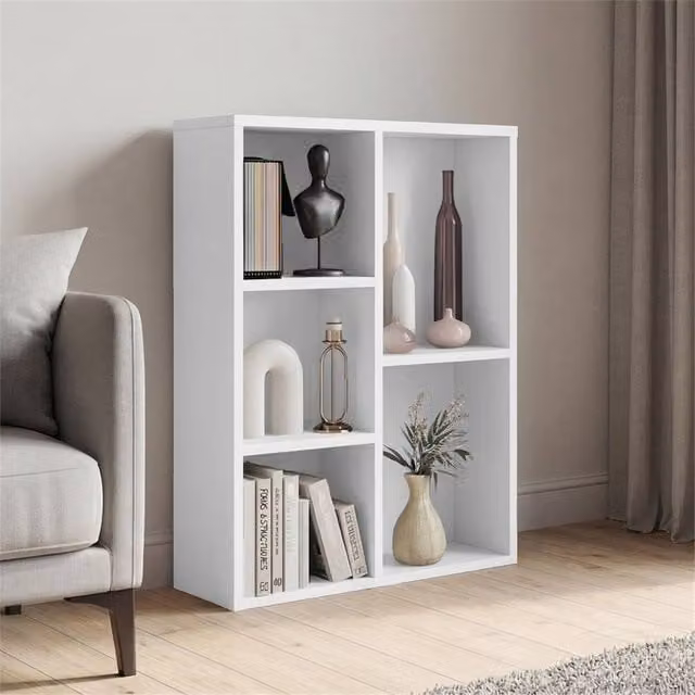 FORGEVIO 5 Cube Storage Display Unit in White
