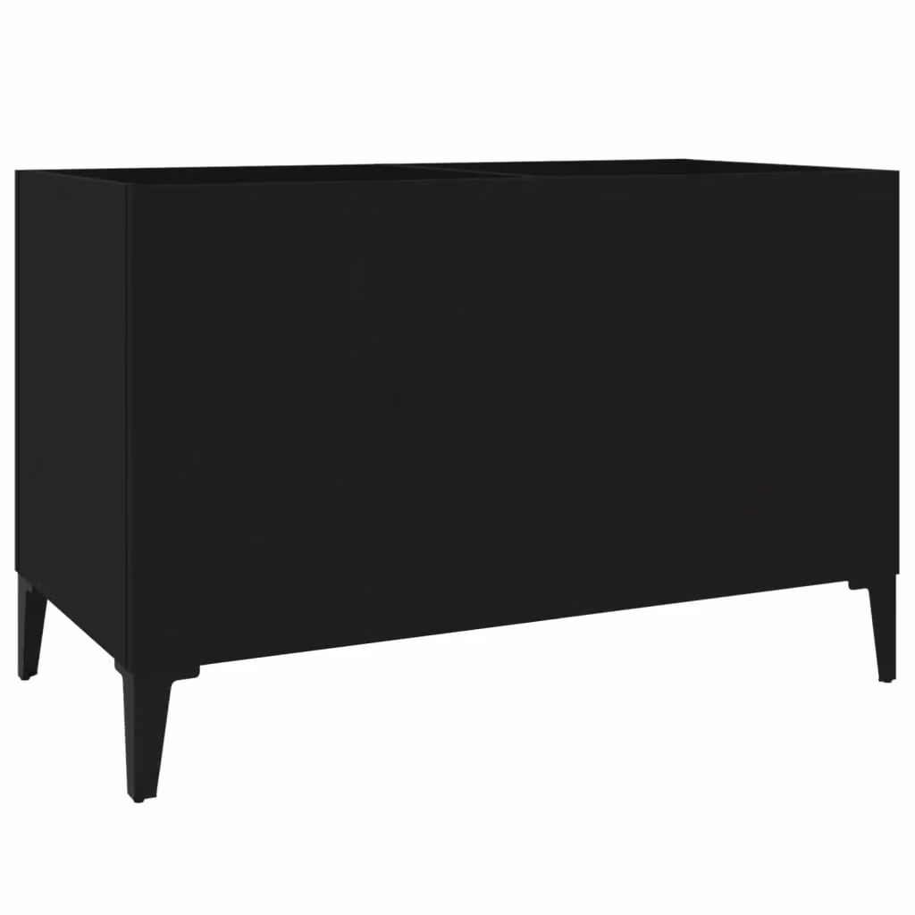 Berkfield Home Black Industrial Record Cabinet with Media Compartments, W: 74.5 cm, D: 38 cm, H: 48 cm – 2