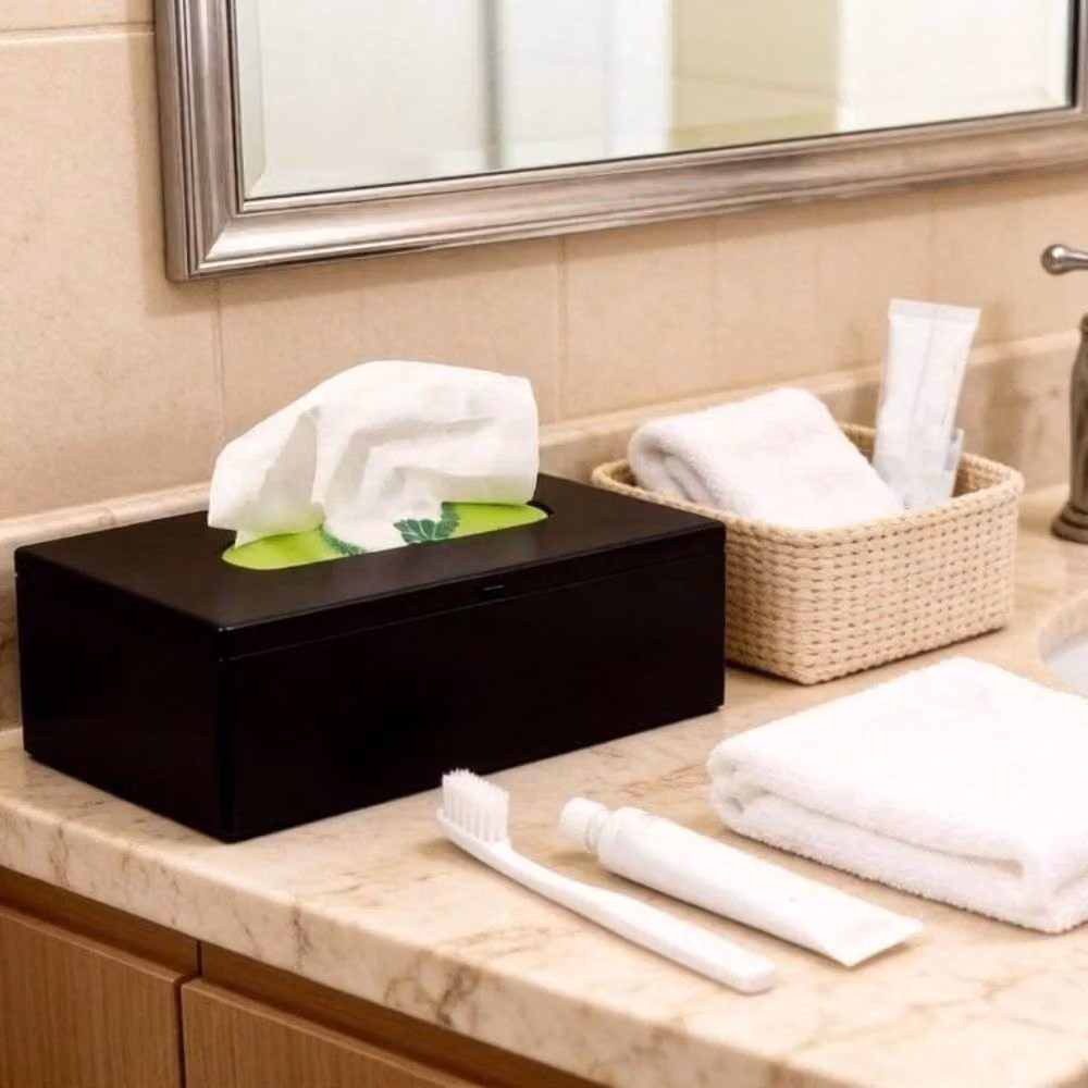 EONLION Black Metal Dual-purpose Wall or Desktop Tissue Box – 4